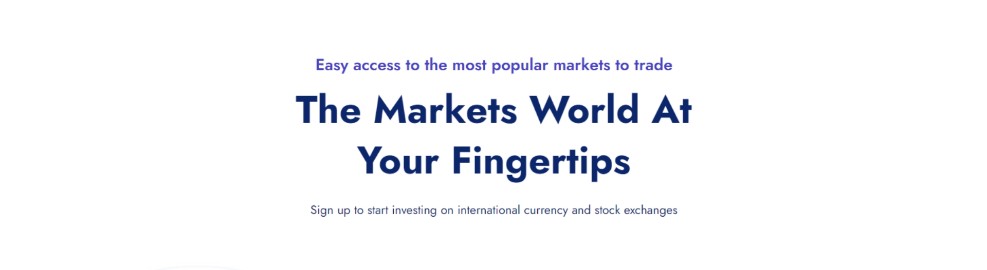 the markets world at your fingertips